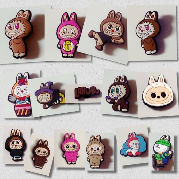 (10 for $10) SALE Labubu Croc Charm Shoe Charm Jibbit Disney Croc Charms - Picture 3 of 10